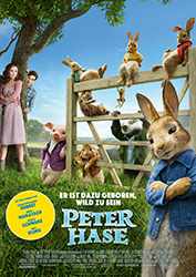 "Peter Hase" Filmplakat (© 2018 Sony Pictures Entertainment Deutschland GmbH, PETER HASE™ sowie alle zugehörigen Figuren: ™ & © Frederick Warne & Co Limited.)