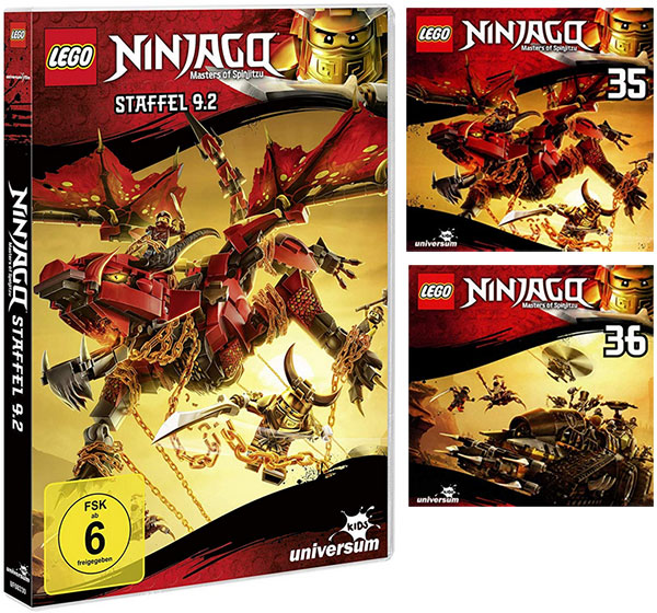 LEGO® NINJAGO® DVD 9.2 &amp; CDs 35 + 36 (Copyright: Universum Kids)