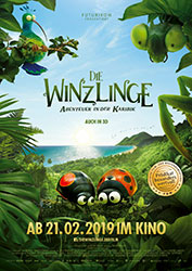 "Die Winzlinge - Abenteuer in der Karibik" Filmplakat (© 2018 Futurikon Films – Ifilmfilm – France 3 cinéma)