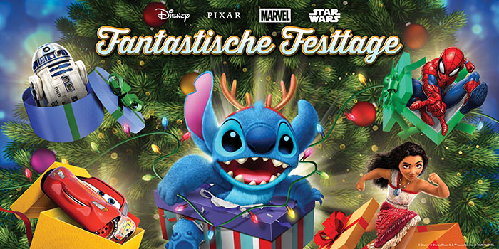 Disney "Fantastische Festtage" 2025 (© Disney / © Disney/Pixar / © & ™ Lucasfilm Ltd. / © 2025 MARVEL)