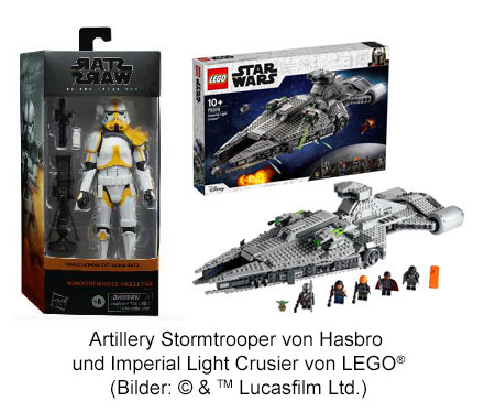 Artillery Stormtrooper von Hasbro und Imperial Light Crusier von LEGO® (Bilder: © & TM Lucasfilm Ltd.)