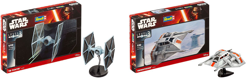 "TIE Fighter" und "Snowspeeder" von Revell (©2022 Revell)