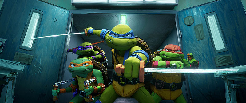 "Teenage Mutant Ninja Turtles: Mutant Mayhem" Szenenbild (© Paramount Pictures Corporation)
