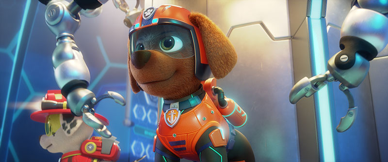 "PAW Patrol: Der Mighty Kinofilm" Szenenbild (© 2021 Paramount Pictures. Spin Master PAW Films Inc. All Rights Reserved. PAW Patrol and all related titles, logos and characters are trademarks of Spin Master Ltd.)