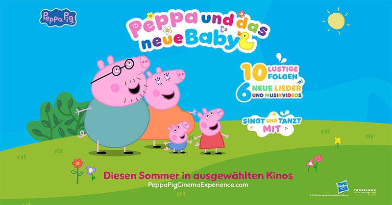 "Peppa und das neue Baby – Das Kinoerlebnis" (© 2025 ABD/Hasbro. Peppa Pig created by Mark Baker and Neville Astley.)