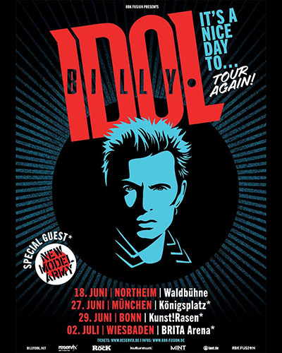 Billy Idol Tourplakat 2025 (© Billy Idol)
