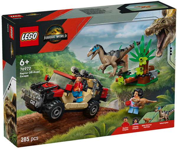 LEGO®-Set "Raptor: Verfolgungsjagd mit dem Geländewagen" (© LEGO®)
