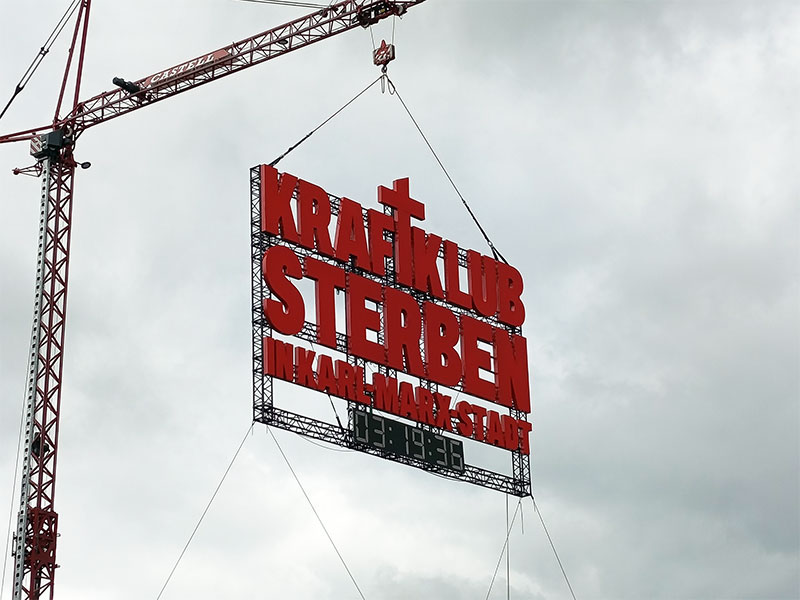 Kraftklub-Countdown bei "Rock am Ring" 2025 (© Tobias Matkowitz)