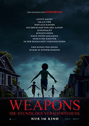 "Weapons – Die Stunde des Verschwindens" Filmplakat (© Warner Bros. Pictures)