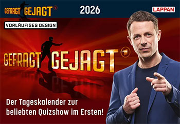 "Gefragt Gejagt – Tagesabreißkalender 2026" (Lappan)