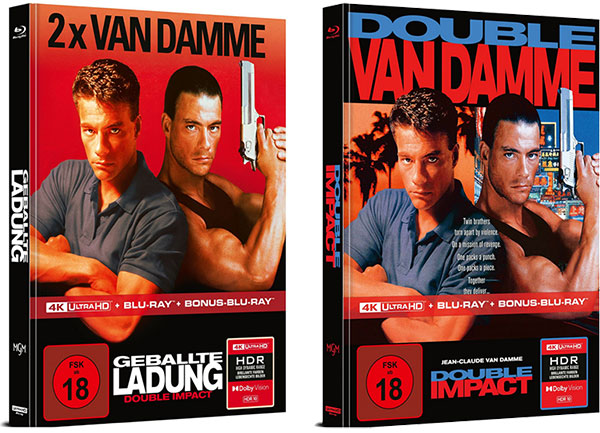 "Geballte Ladung – Double Impact" Mediabooks A + B (© capelight pictures)