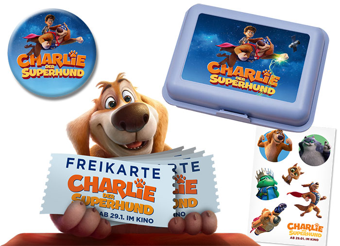 "Charlie der Superhund" Gewinnspiel-Artikel (© Splendid Film)