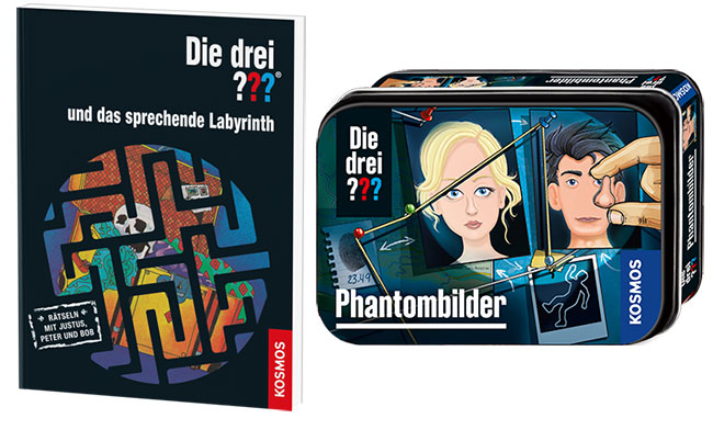 "Die drei ??? - Toteninsel" Fanpaket (© KOSMOS Verlag)