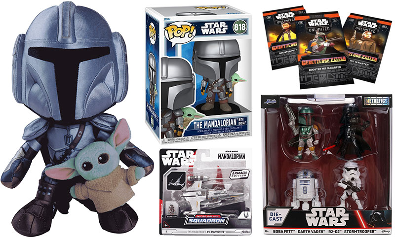 Star Wars™ Gewinnspielartikel (© Simba / Funko / Jazwares / Jada Toys / Asmodee)