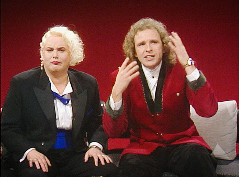Hella von Sinnen und Thomas Gottschalk (© Archiv: ZDF, Wetten, dass...?, 02.03.1991)