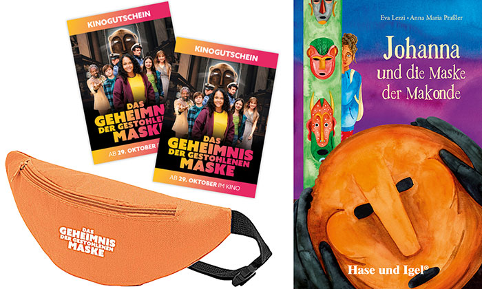 "Das Geheimnis der gestohlenen Maske)" Paket (© farbfilm verleih / Hase und Igel® Verlag)