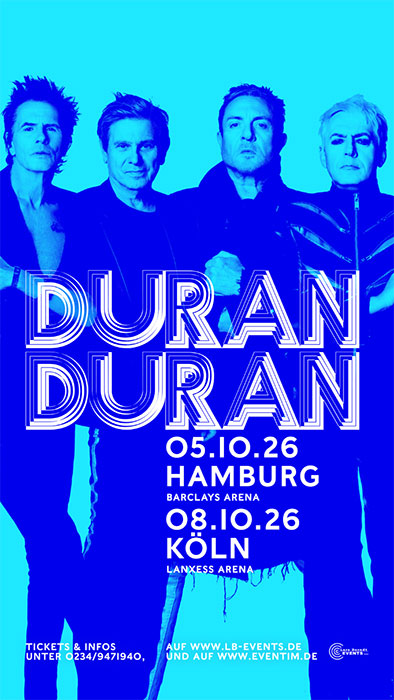 Duran Duran Tour-Artwork 2026 (© Lars Berndt Events / Duran Duran)