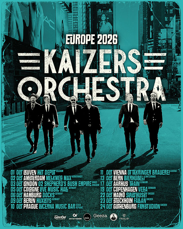 Kaizers Orchestra Clubtour 2026 (© Kaizers Orchestra)